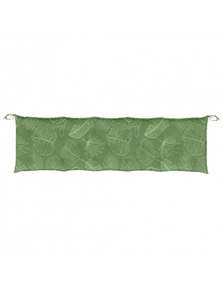 Cuscino per Panca a Foglie 180x50x7 cm in Tessuto Oxford