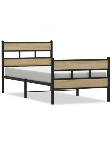 Giroletto senza Materaso in Metallo Rovere Sonoma 107x203 cm