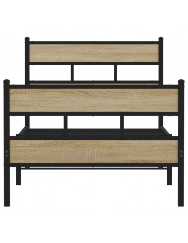 Giroletto senza Materaso in Metallo Rovere Sonoma 107x203 cm