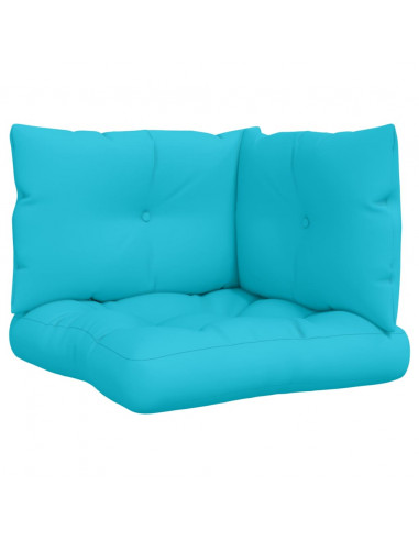 Cuscini per Pallet 3 pz Turchese in Tessuto Oxford