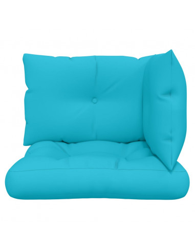 Cuscini per Pallet 3 pz Turchese in Tessuto Oxford