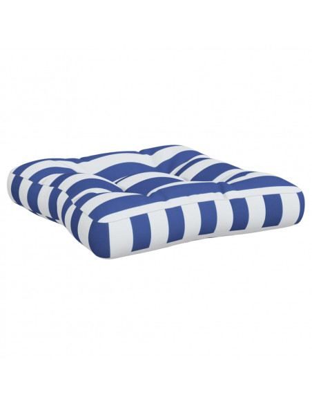 Cuscini per Pallet 3 pz Strisce Blu e Bianche Tessuto Oxford