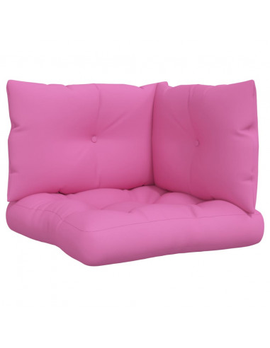 Cuscini per Pallet 3 pz Rosa in Tessuto Oxford