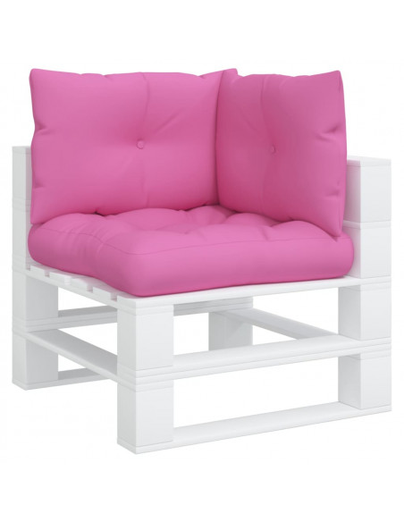 Cuscini per Pallet 3 pz Rosa in Tessuto Oxford