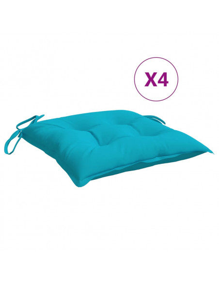 Cuscini per Sedia 4 pz Turchese 50x50x7 cm Tessuto Oxford