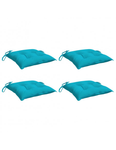 Cuscini per Sedia 4 pz Turchese 50x50x7 cm Tessuto Oxford