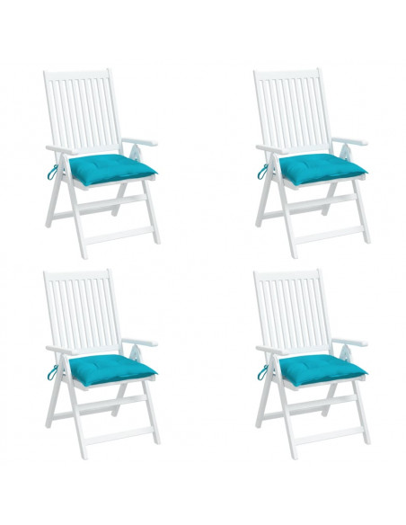 Cuscini per Sedia 4 pz Turchese 50x50x7 cm Tessuto Oxford