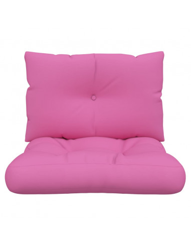 Cuscini per Pallet 2 pz Rosa in Tessuto Oxford