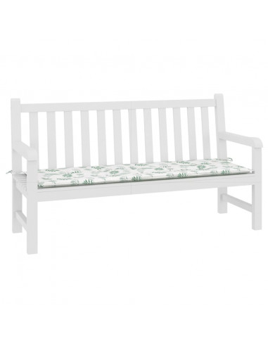 Cuscino per Panca a Foglie 150x50x3 cm in Tessuto Oxford