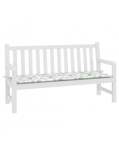 Cuscino per Panca a Foglie 150x50x3 cm in Tessuto Oxford