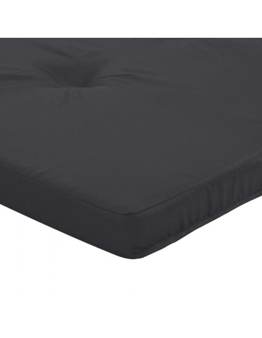 Cuscini per Sedia a Sdraio 2 pz Nero in Tessuto Oxford