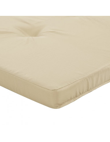Cuscini per Sedia a Sdraio 2 pz Beige in Tessuto Oxford