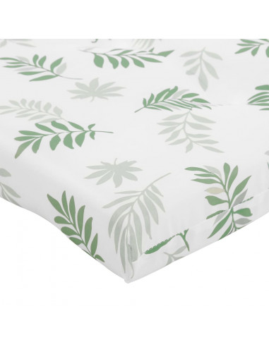 Cuscini per Sedia a Sdraio 2 pz Motivo Foglie in Tessuto Oxford