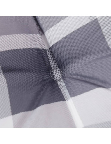 Cuscini Sedia Sdraio 2pz Motivo Quadri Grigio in Tessuto Oxford