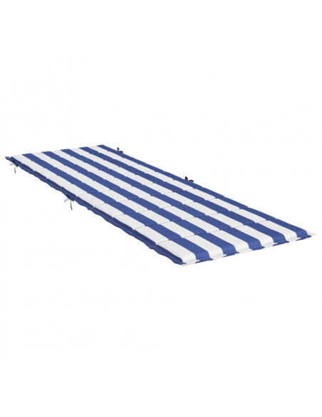 Cuscino per Lettino a Righe Bianche e Blu in Tessuto Oxford