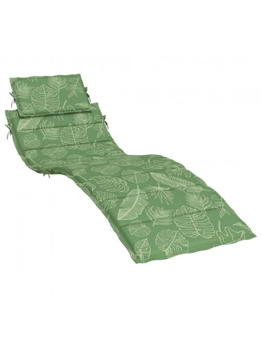 Cuscino per Lettino con Motivo a Foglie in Tessuto Oxford