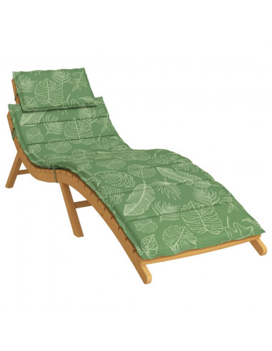 Cuscino per Lettino con Motivo a Foglie in Tessuto Oxford