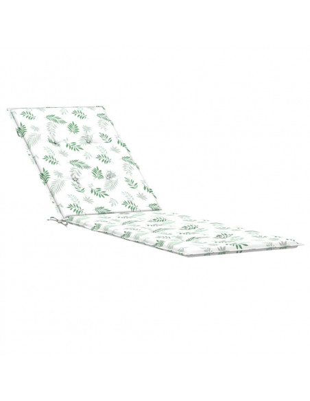 Cuscino per Sedia Sdraio con Motivo a Foglie in Tessuto Oxford