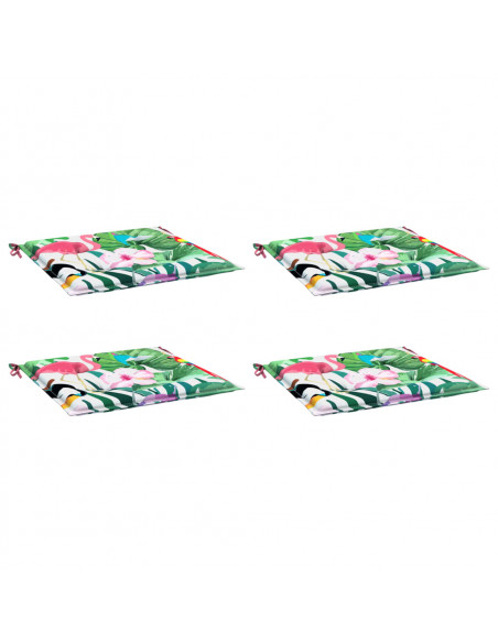 Cuscini per Sedia 4pz Multicolore 40x40x3 cm in Tessuto