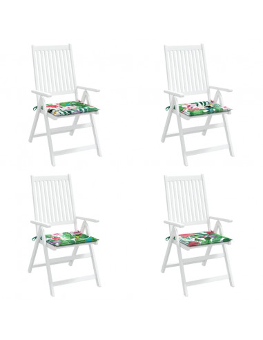 Cuscini per Sedia 4pz Multicolore 40x40x3 cm in Tessuto