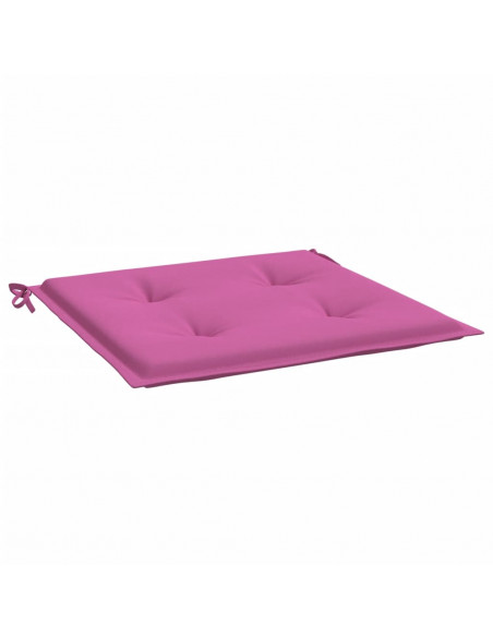 Cuscini per Sedia 2 pz Rosa 40x40x3 cm in Tessuto
