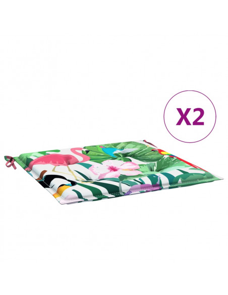 Cuscini per Sedia 2 pz Multicolore 50x50x3 cm in Tessuto
