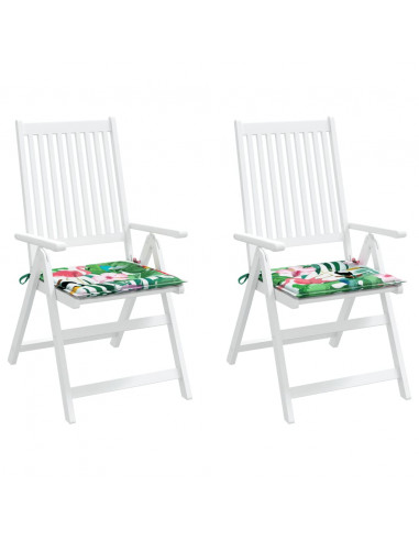Cuscini per Sedia 2 pz Multicolore 50x50x3 cm in Tessuto