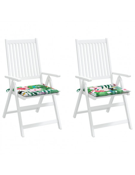 Cuscini per Sedia 2 pz Multicolore 50x50x3 cm in Tessuto