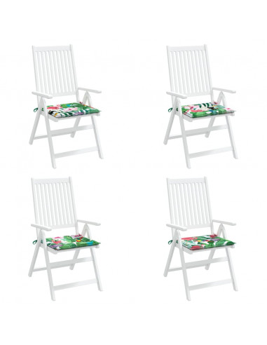 Cuscini per Sedia 4 pz Multicolore 50x50x3 cm in Tessuto
