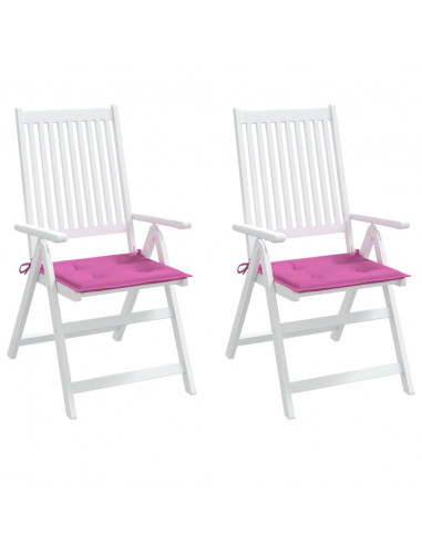 Cuscini per Sedia 2 pz Rosa 50x50x3 cm in Tessuto