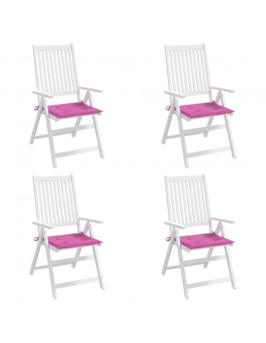 Cuscini per Sedia 4 pz Rosa 50x50x3 cm in Tessuto