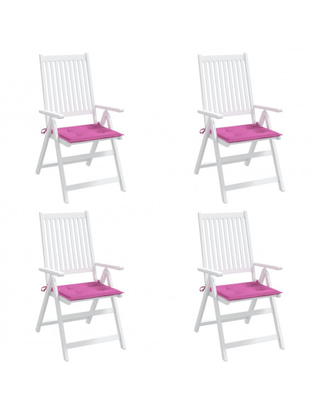 Cuscini per Sedia 4 pz Rosa 50x50x3 cm in Tessuto