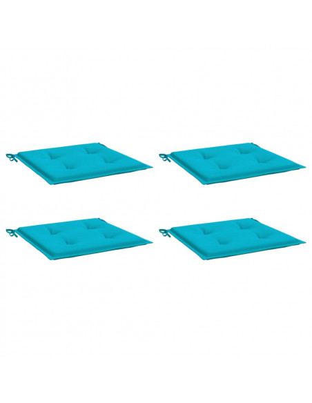 Cuscini per Sedia 5 pz Turchese 50x50x3 cm in Tessuto