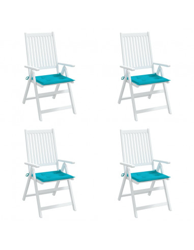 Cuscini per Sedia 5 pz Turchese 50x50x4 cm in Tessuto