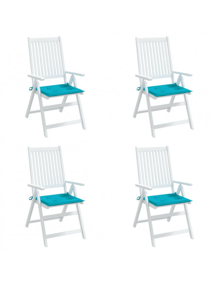 Cuscini per Sedia 5 pz Turchese 50x50x4 cm in Tessuto