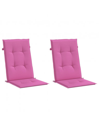 Cuscini per Sedie 2 pz Rosa 120x50x3 cm in Tessuto