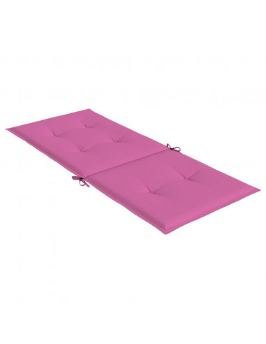 Cuscini per Sedie 2 pz Rosa 120x50x3 cm in Tessuto