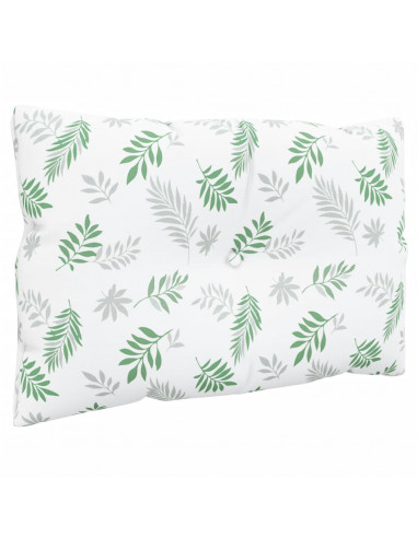 Cuscini per Pallet 2 pz Motivo a Foglie in Tessuto Oxford