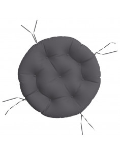 Cuscino Rotondo Antracite Ø 60x11 cm in Tessuto Oxford 2