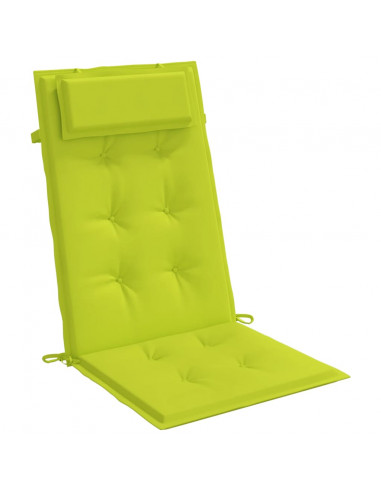 Cuscini Sedia Schienale Alto 4 pz Verde Chiaro Tessuto Oxford