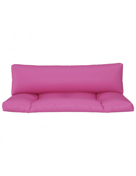 Cuscini per Pallet 2 pz Rosa in Tessuto Oxford