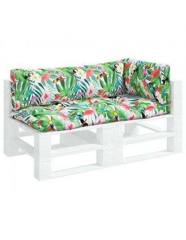 Cuscini per Pallet 3 pz Multicolore in Tessuto Oxford