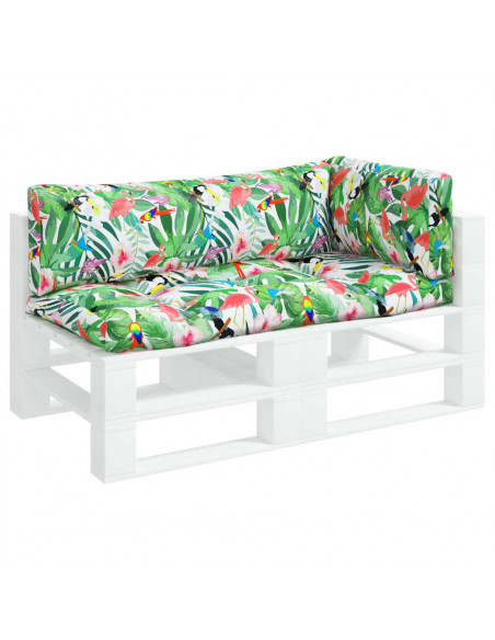 Cuscini per Pallet 3 pz Multicolore in Tessuto Oxford