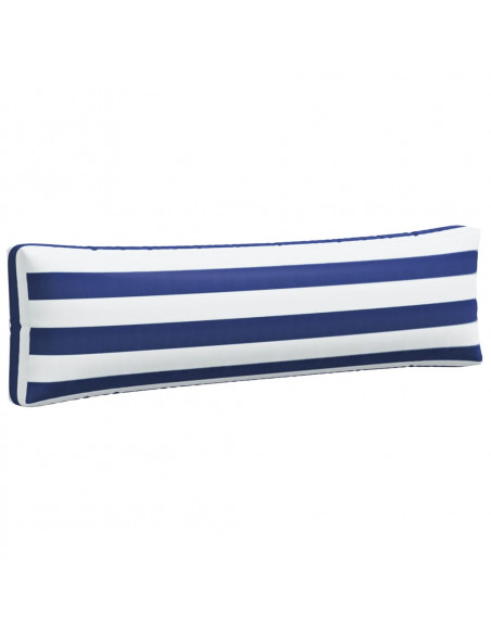 Cuscini per Pallet 2 pz Strisce Blu e Bianche Tessuto Oxford