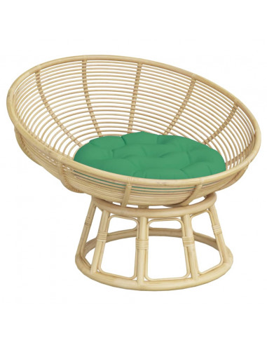 Cuscino Rotondo Verde Ø 60x11 cm in Tessuto Oxford