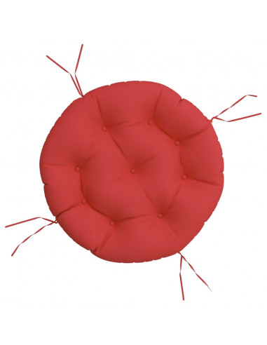 Cuscino Rotondo Rosso Ø 60x11 cm in Tessuto Oxford