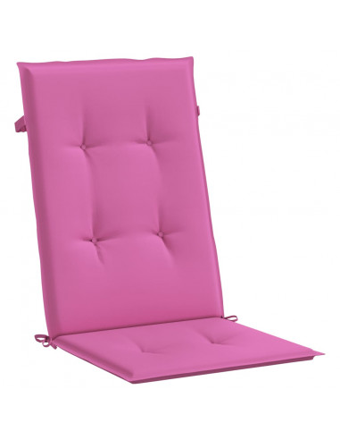 Cuscini per Sedia con Schienale Alto 6pz Rosa in Tessuto