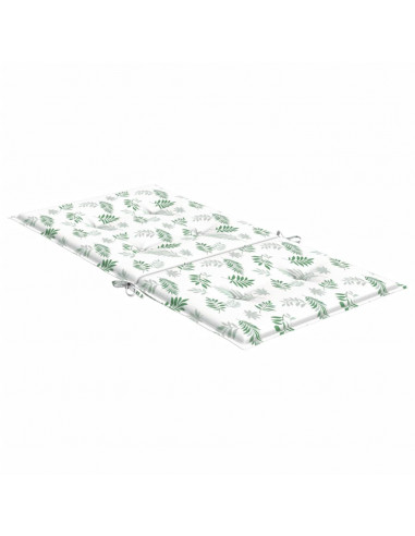 Cuscini per Sedia Schienale Basso 2 pz Motivo Foglie in Tessuto