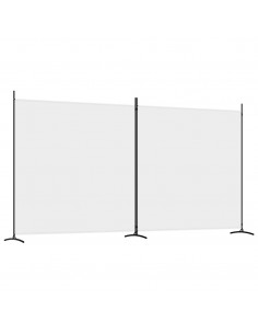 Divisorio a 2 Pannelli Bianco 348x180 cm Tessuto 2