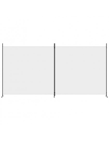 Divisorio a 2 Pannelli Bianco 348x180 cm Tessuto
